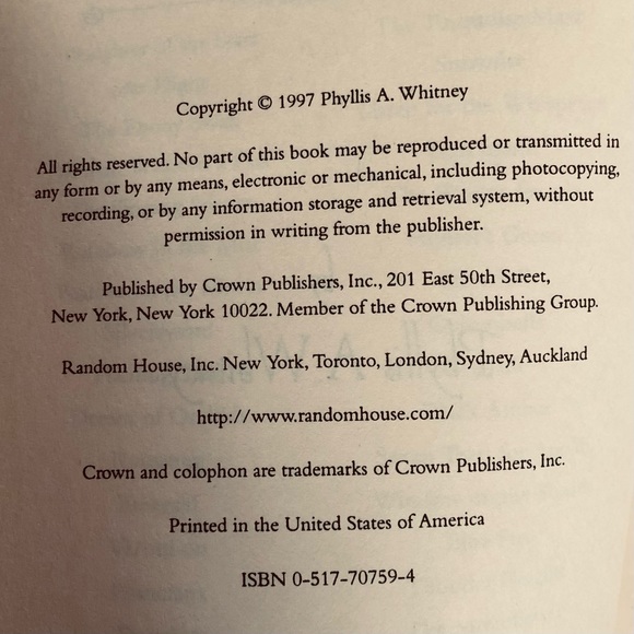 Phyllis Whitney hardback book  Amethyst Dreams - Picture 5 of 5